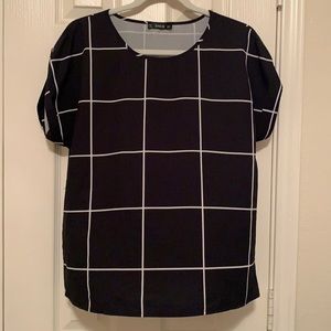 SHEIN black/white blouse
